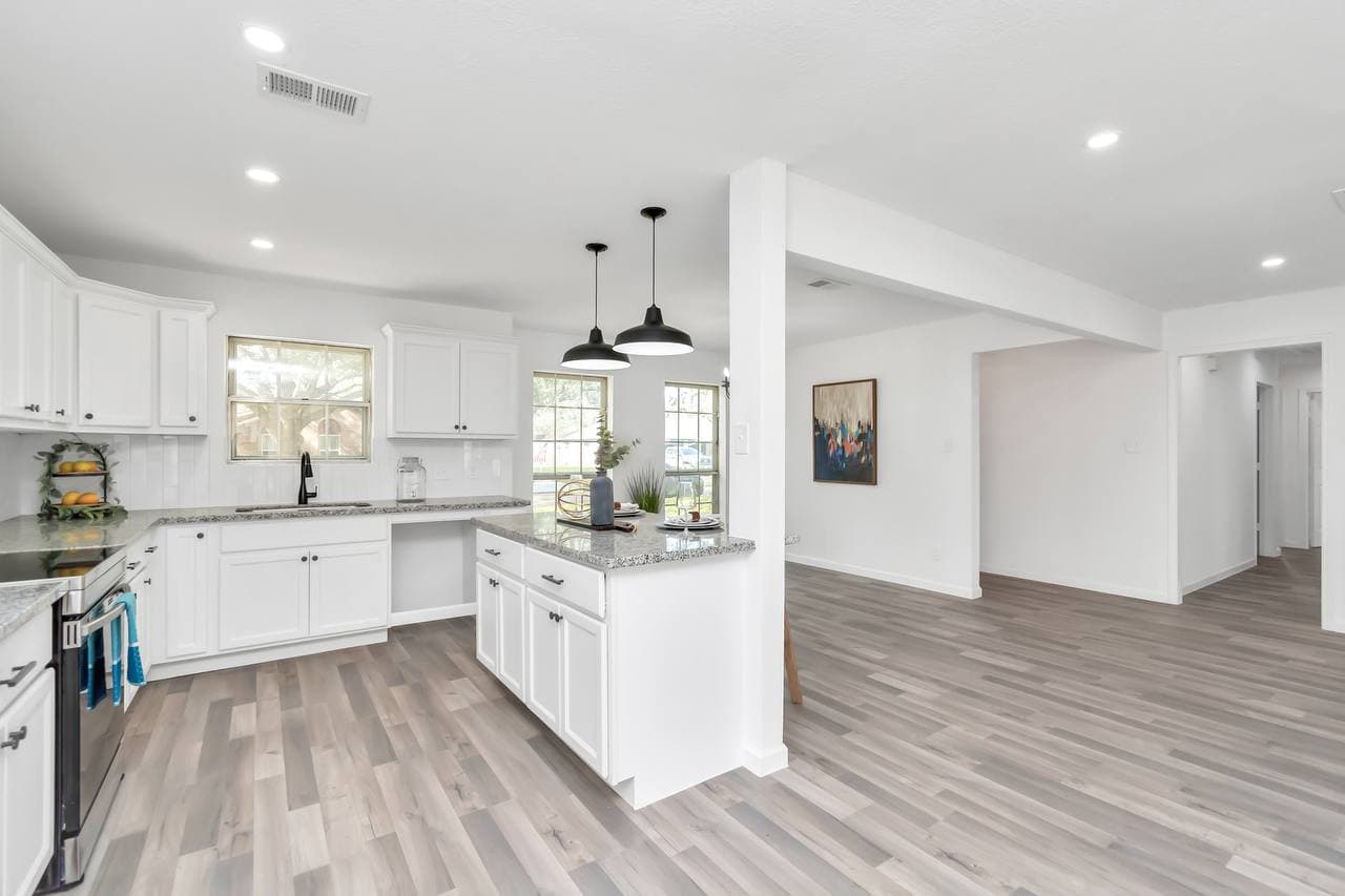 Kitchen cabinet installation — new construction build-out