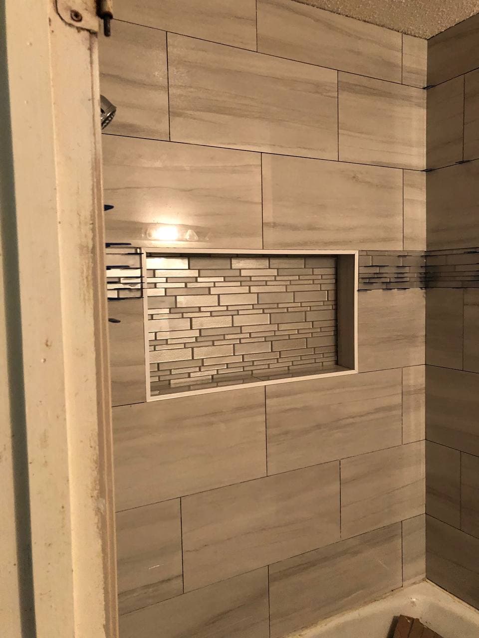Bathroom renovation with tub and separate shower