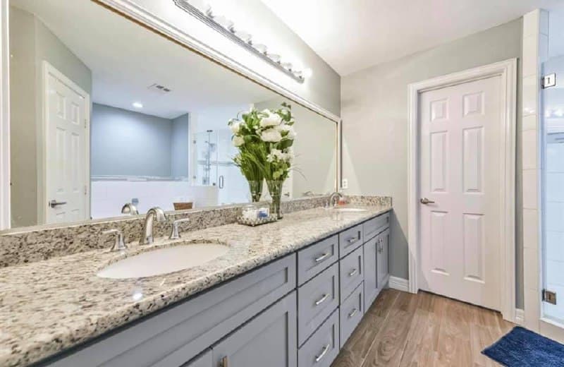 New construction kitchen with open floor plan